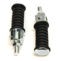 Motorbike Rubber Foot Pegs Pair (12mm Thread)