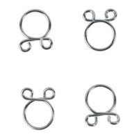 Fuel Hose Clamps - 4 x Wire Type Clamps 9.8mm ID