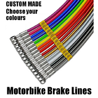 Full Length Race Braided Brake Lines forKawasaki ZZR1100 ZX1100 C1-C3 1990-1992 Non-ABS