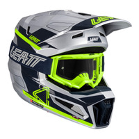 Leatt V25 3.5 MX Helmet & Goggles Kit - Steel