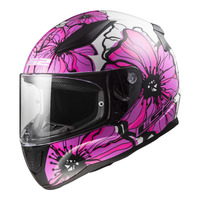 LS2 FF353 Rapid II Full Face Motorbike Helmet - Pink Poppies