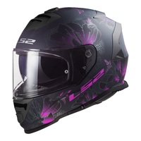 LS2 FF800 Storm II Burst Full Face Motorbike Helmet - Matte Black / Pink