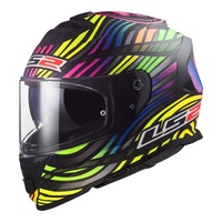 LS2 FF800 Storm II Power Full Face Helmet - Matte Black / Rainbow