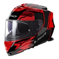 LS2 FF800 Storm II Tracker Full Face Motorbike Helmet - Black / Red