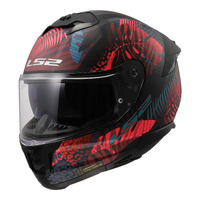 LS2 FF808 Stream II Jungle Full Face Motorbike Helmet - Matte Black / Pink / Blue