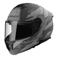 LS2 FF808 Stream II Shadow Full Face Motorbike Helmet - Matte Titanium / Grey