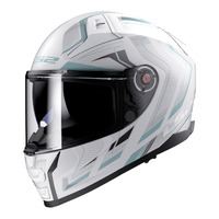 LS2 FF811 Vector II Alizer Full Face Motorbike Helmet - Matte White / Silver 