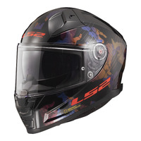 LS2 FF811 Vector II Kamo Full Face Motorbike Helmet - Black / Blue / Titanium