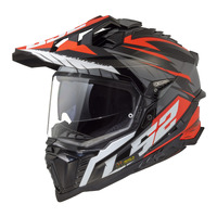 LS2 MX701 Explorer Spire MX Helmet - Black / Titanium / Red