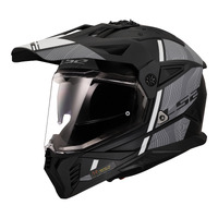 LS2 MX702 Pioneer II Hill MX Helmet - Matte Black / White