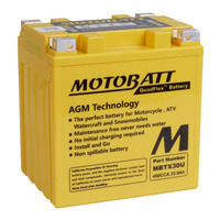 Motobatt AGM Battery for 2011-2012 Harley Davidson FLHTCU 1803 CVO Ultra Classic Electra GL