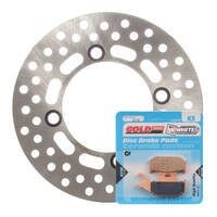 Front Brake Disc Rotor & Pad Kit (Left) for 2009-2024 Suzuki LTA500XP Kingquad AXi 4X4