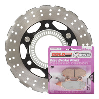 Rear Brake Disc Rotor & Pad Kit for 2013 Kawasaki Ninja EX300 SE ABS