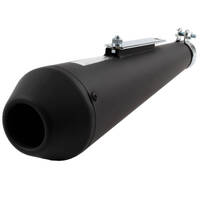 Whites Reverse Cone Shorty Megaphone Muffler - Black