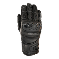 Oxford Cypher 1.0 Short Leather Mens Motorbike Gloves - Stealth Black