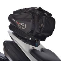 Oxford T30R Sculpted Motorbike Tail Pack Bag, Backpack Convertible - Black