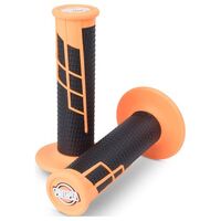 Protaper Clamp-On Half Waffle Grips Pair - Neon Orange / Black