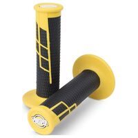 Protaper Clamp-On Half Waffle Grips Pair - Yellow / Black