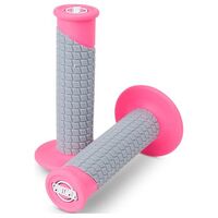 Protaper Clamp-On Pillow Top Grips Pair - Neon Pink / Grey