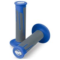 Protaper Clamp-On Full Diamond Grips Pair - Blue / Grey