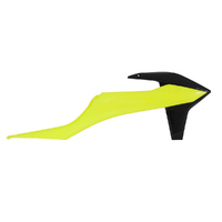 Rtech KTM 250EXC TPI Six Days 2020-2021 Neon Yellow / Black Radiator Shrouds