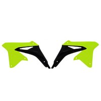 Rtech Neon Yellow/Black Radiator Shrouds for 2010-2018 Suzuki RMZ250 