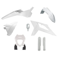 Rtech White Plastic Kit with Headlight Surround & Fork Protectors for 2021-2022 Beta RR125 