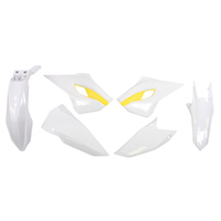 Rtech White/Yellow Plastic Kit for 2016 Husqvarna TE150 