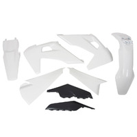 Rtech Husqvarna White / Grey Plastic Kit TE300i 2022 without Headlight Surround