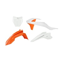 Rtech Orange/White Plastic Kit for 2023-2024 KTM SXE5 