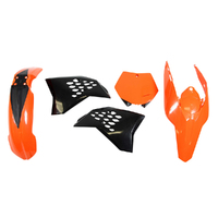 Rtech KTM Orange / Black Plastic Kit 450EXCF Six Days 2011