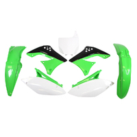 Rtech Kawasaki Green / Black / White Plastic Kit KX450F 2009