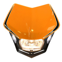 Rtech Orange V-Face Headlight with LED 