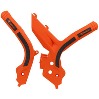 Rtech Orange/Black Frame Protectors for 2020-2023 KTM 250 XCW 