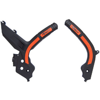 Rtech KTM Black / Orange Frame Protectors 250EXCF 2020-2021