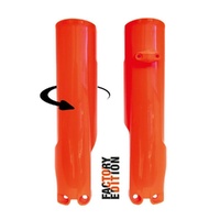 Rtech Neon Orange Fork Protectors for 2024 Husqvarna FE350 Pro