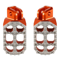 RHK Orange Pursuit Adjustable Footpegs for 2003-2014 KTM 200 SX 