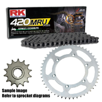 RK U-Ring Chain & Sprocket Kit for 2018-2022 Honda Z125MA Monkey - 15/34