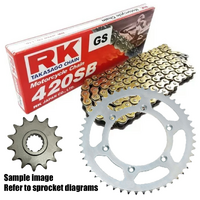 RK Gold Standard Chain & Sprocket Kit for 1971-1973 Honda SL70 - 13/44