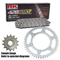 RK O-Ring Chain & Sprocket Kit for 1988-1989 Honda CBR250R MC19 - 17/54