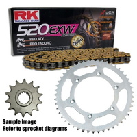 RK Gold EXW Chain & Sprocket Kit for 2002-2003 Honda CRF450R - 13/50