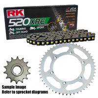 RK Black X-Ring Chain & Sprocket Kit for 1993-2000 Honda XR600R - 15/39