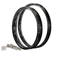 Front & Rear Black DID Rim & Spokes Set for 2012-2014 Husaberg TE125 - 21/18