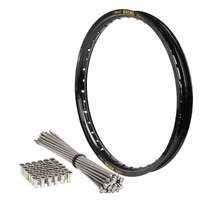 Front Black Excel Rim & Spokes Set for 2012-2014 Husaberg TE125 - 21x1.6