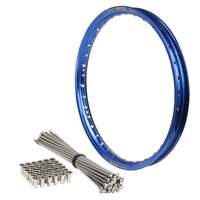 Front Blue Excel Rim & Spokes Set for 1986-1996 Suzuki RM250 - 21x1.6