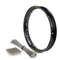 Rear Black Excel Rim & Spokes Set for 2012-2014 Husaberg TE125 - 18x2.15