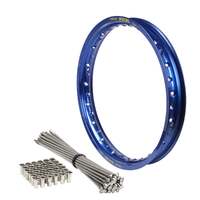 Rear Blue Excel Rim & Spokes Set for 1989-2002 Kawasaki KX125 - 18x2.15