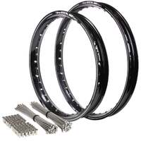 Front & Rear A60 Excel Rim & Spokes Set for 2000-2025 Suzuki DRZ400E - 21/18