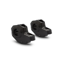 SW-Motech Black Handlebar Riser / Bar Backs for 22mm Bars - Raises 30mm / Back 21mm