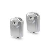 SW-Motech 50mm Silver Bar Risers for 22mm Handlebars